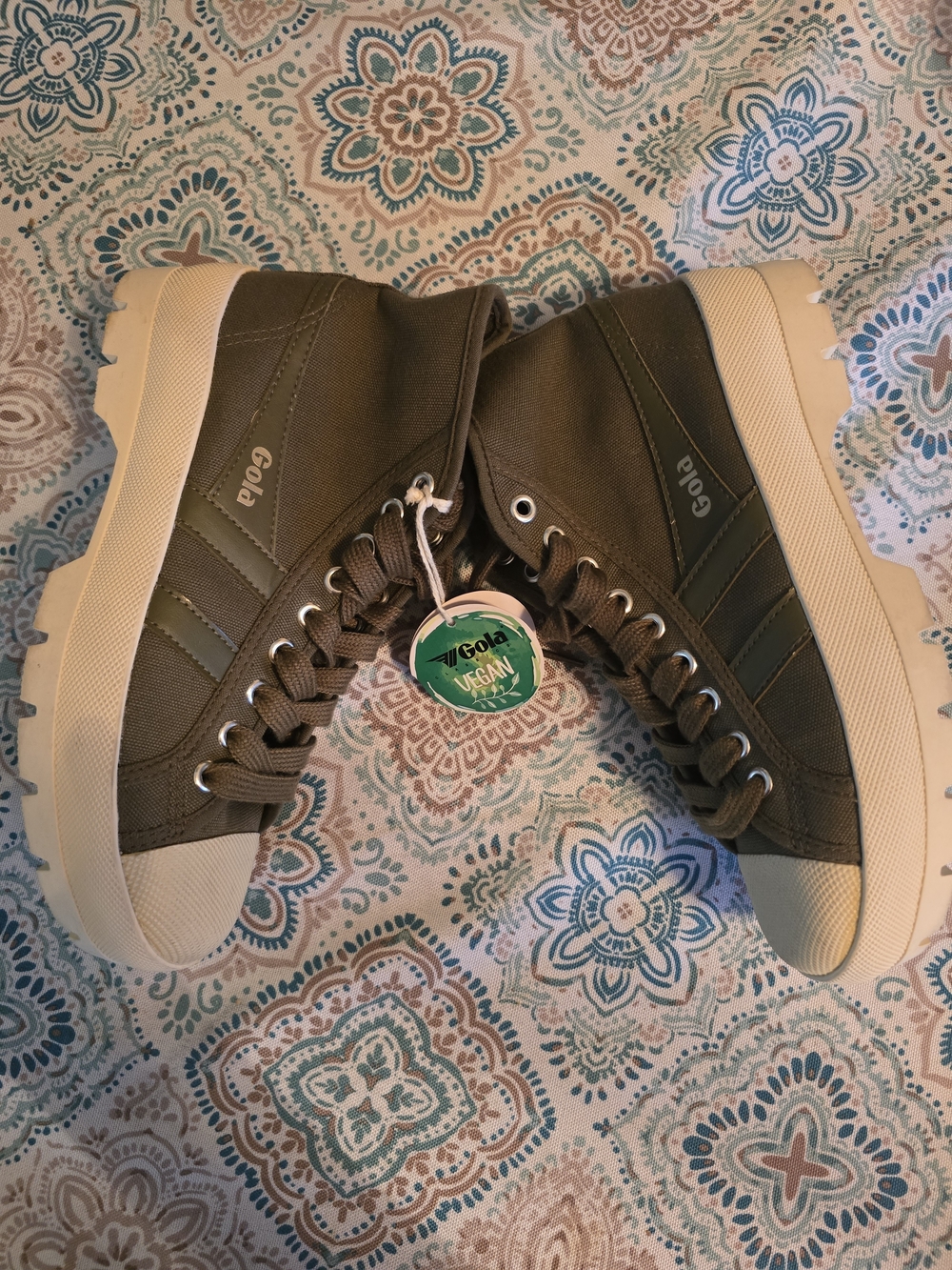 Gola Womena Olive High-Top Sneakers Size 6